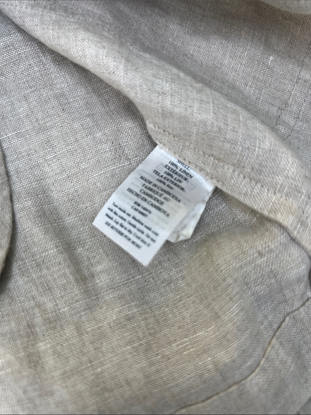 Faherty Women's tan Linen Blazer Jacket - Casual Tailored Style Small - Picture 4 of 5